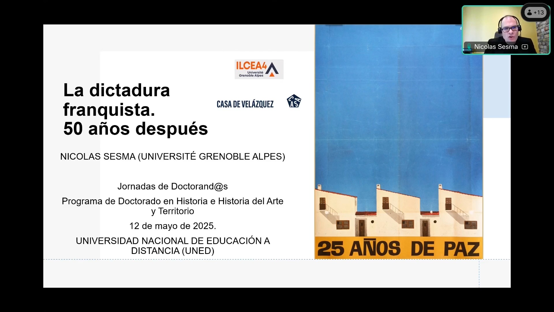 Lección inaugural: La dictadura franquista. 50 años después