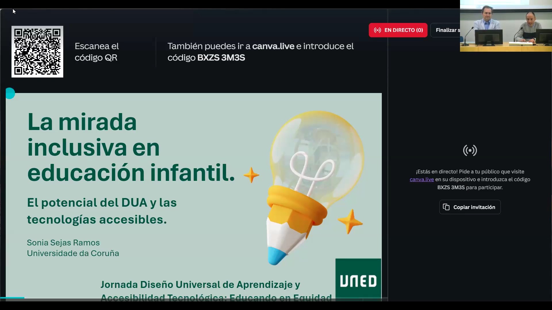 Conferencia: La mirada inclusiva en educación infantil: el potencial del DUA y las tecnologías accesibles