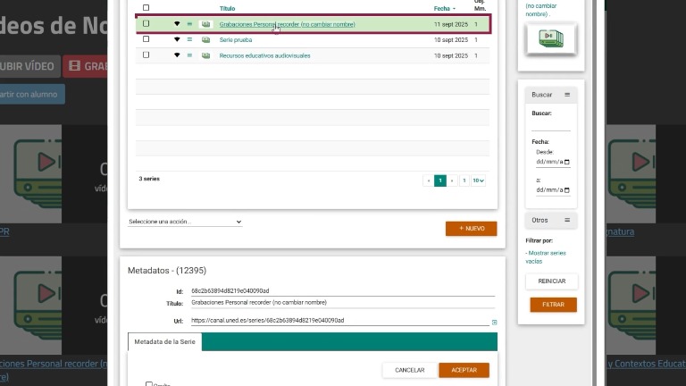 3. Cómo gestionar mis vídeos