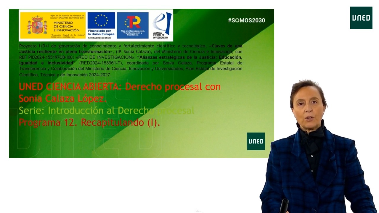 Programa 12. Introducción al Derecho procesal: Recapitulando (I)