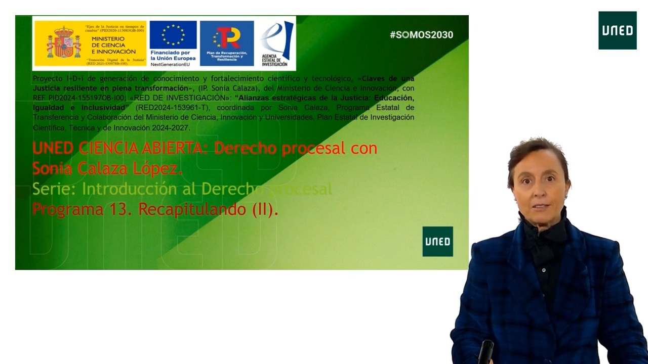 Programa 13. Introducción al Derecho procesal: Recapitulando (II)