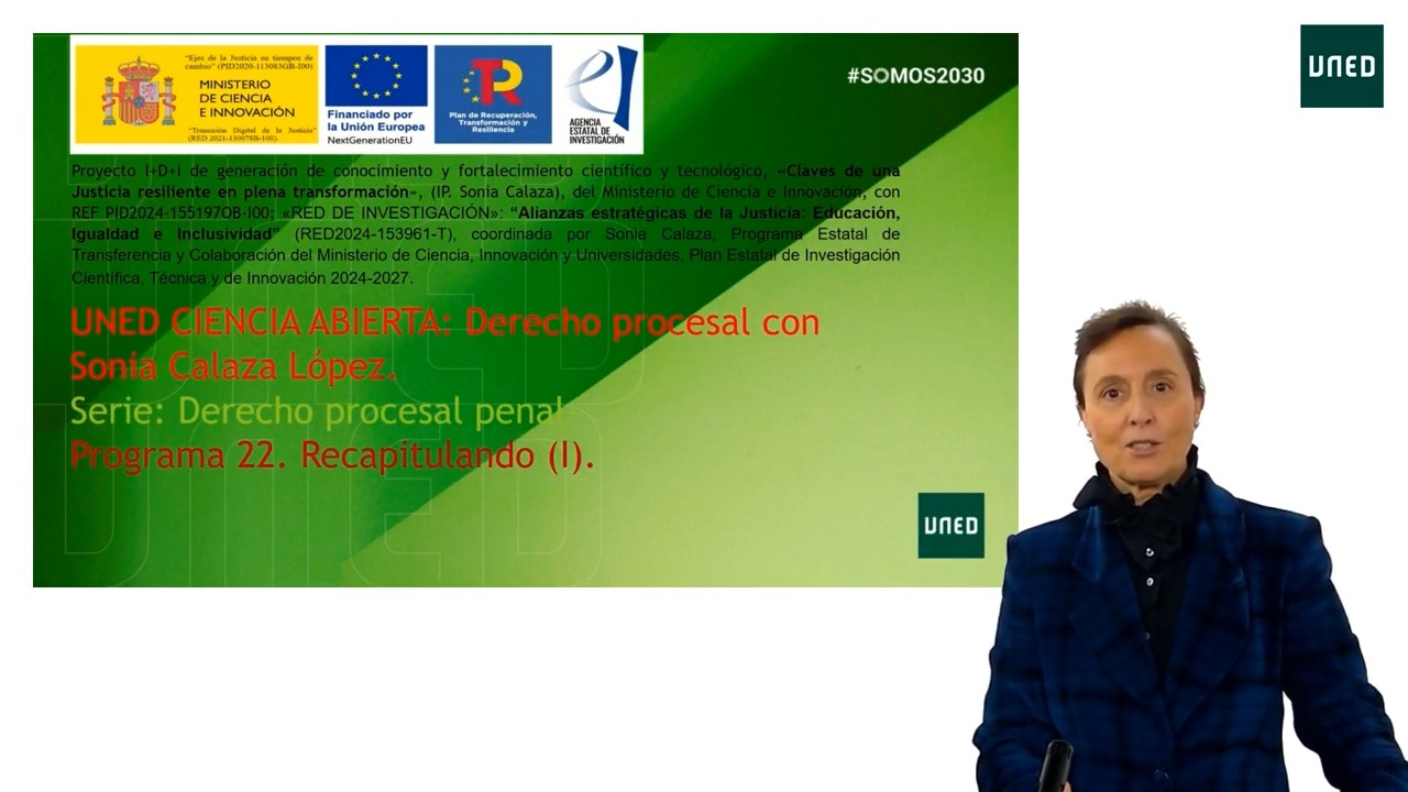 Programa 22. Derecho procesal penal: Recapitulando (I)