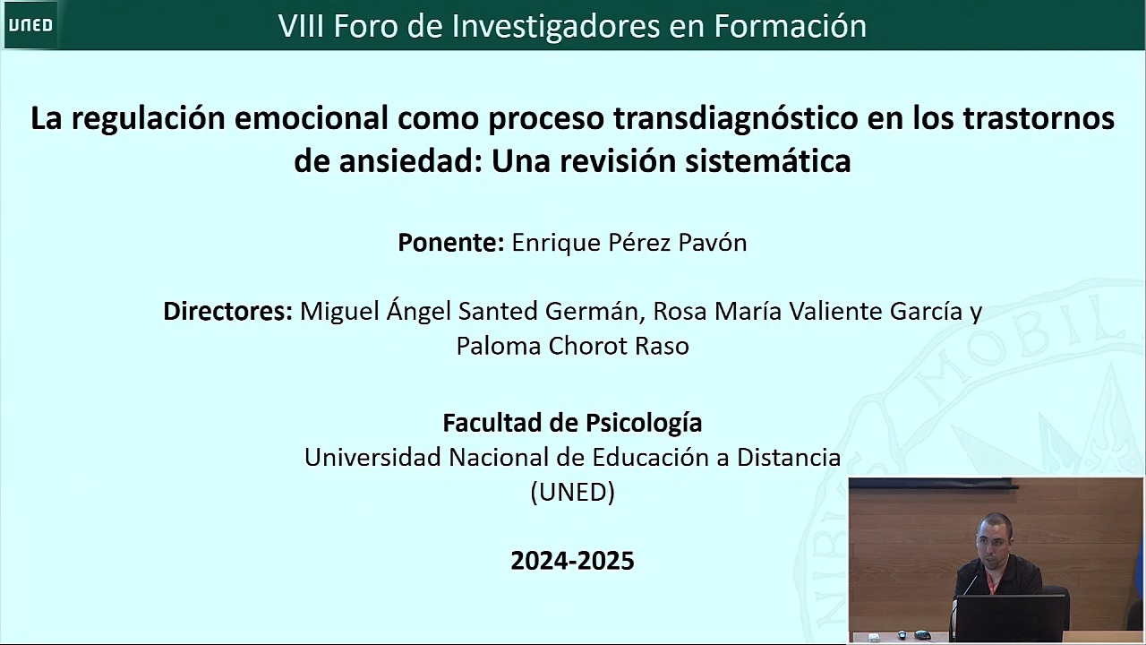 La regulación emocional como proceso transdiagnóstico en los trastornos de  ansiedad: Una revisión sistemática