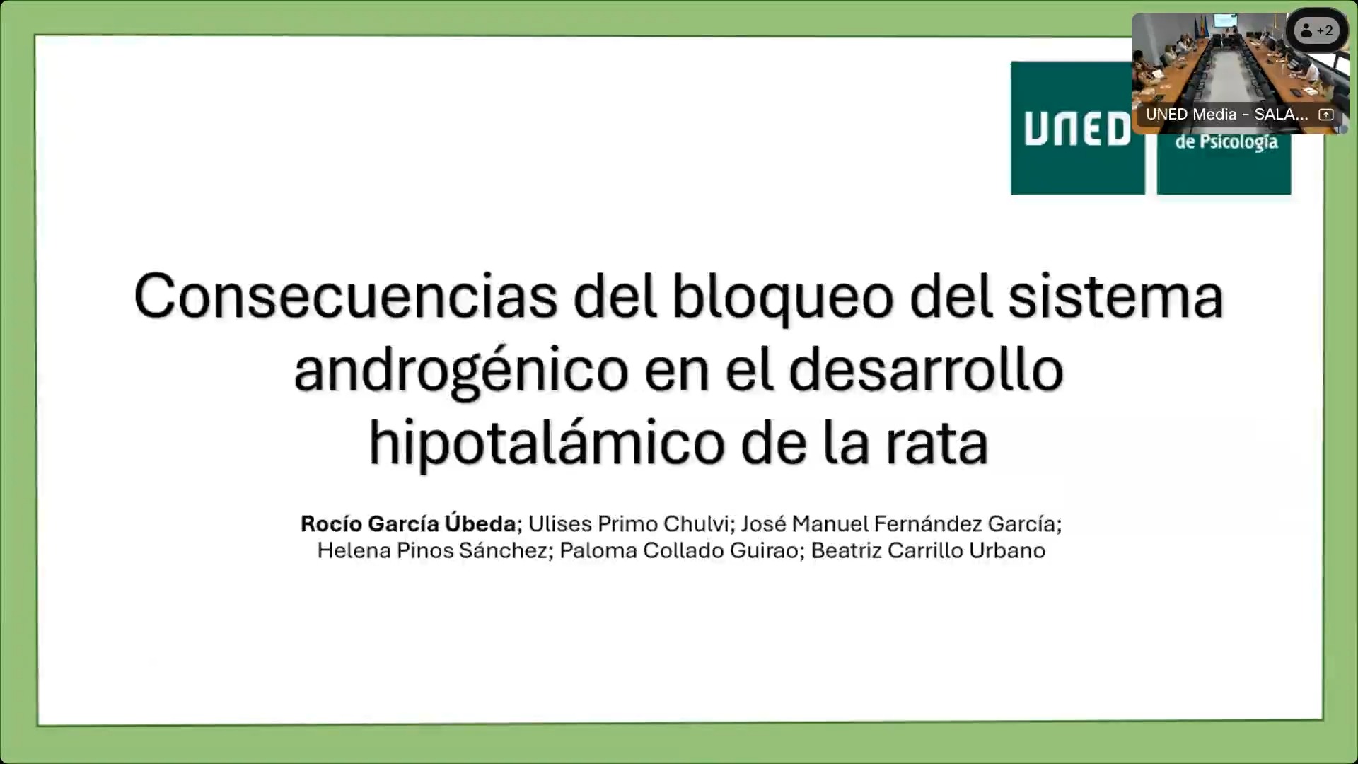 Consecuencias del bloqueo del sistema androgénico en el desarrollo hipotalámico de la rata