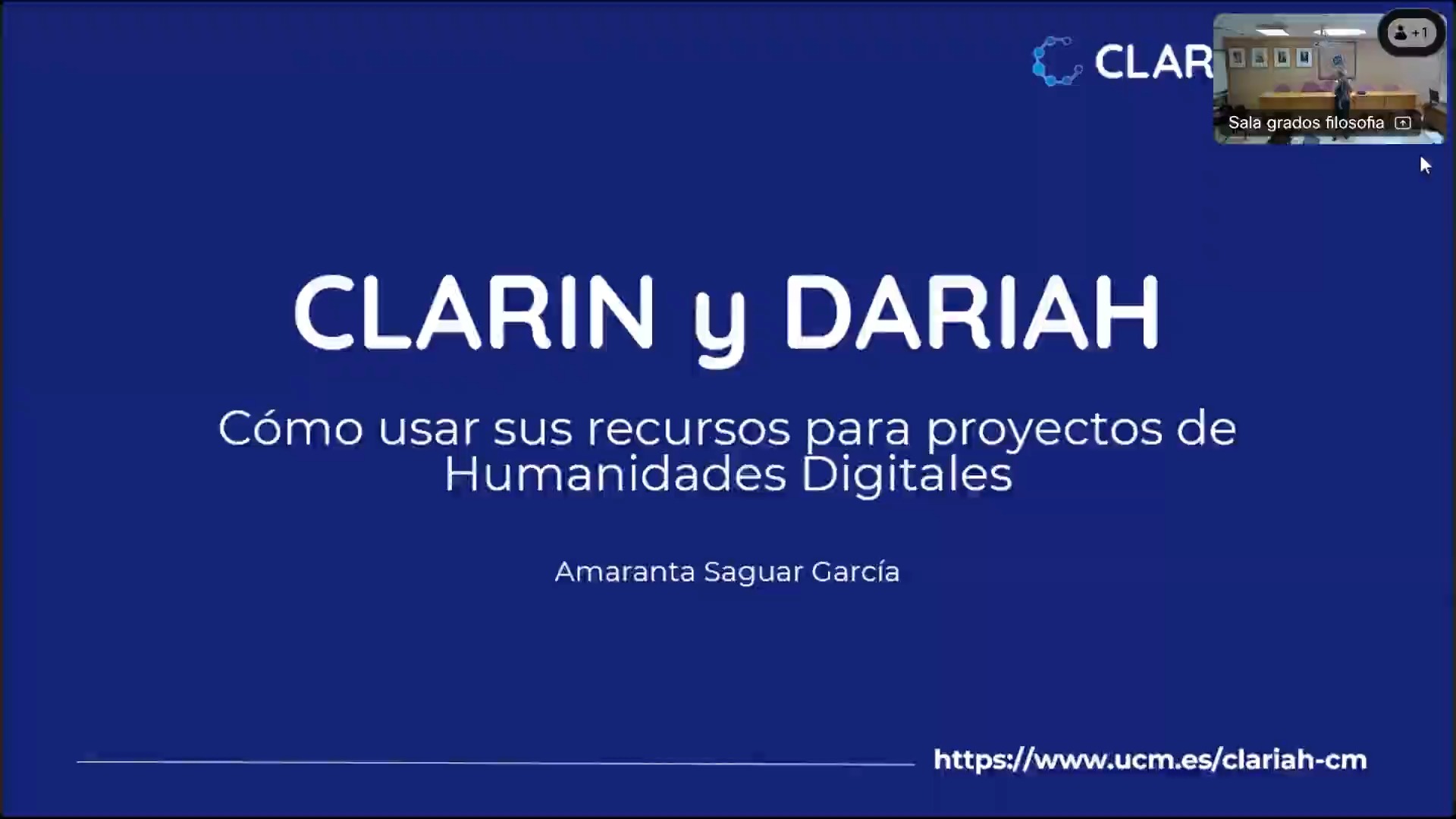 Clarin y Dariah. Cómo usar sus recursos para proyectos de Humanidades Digitales