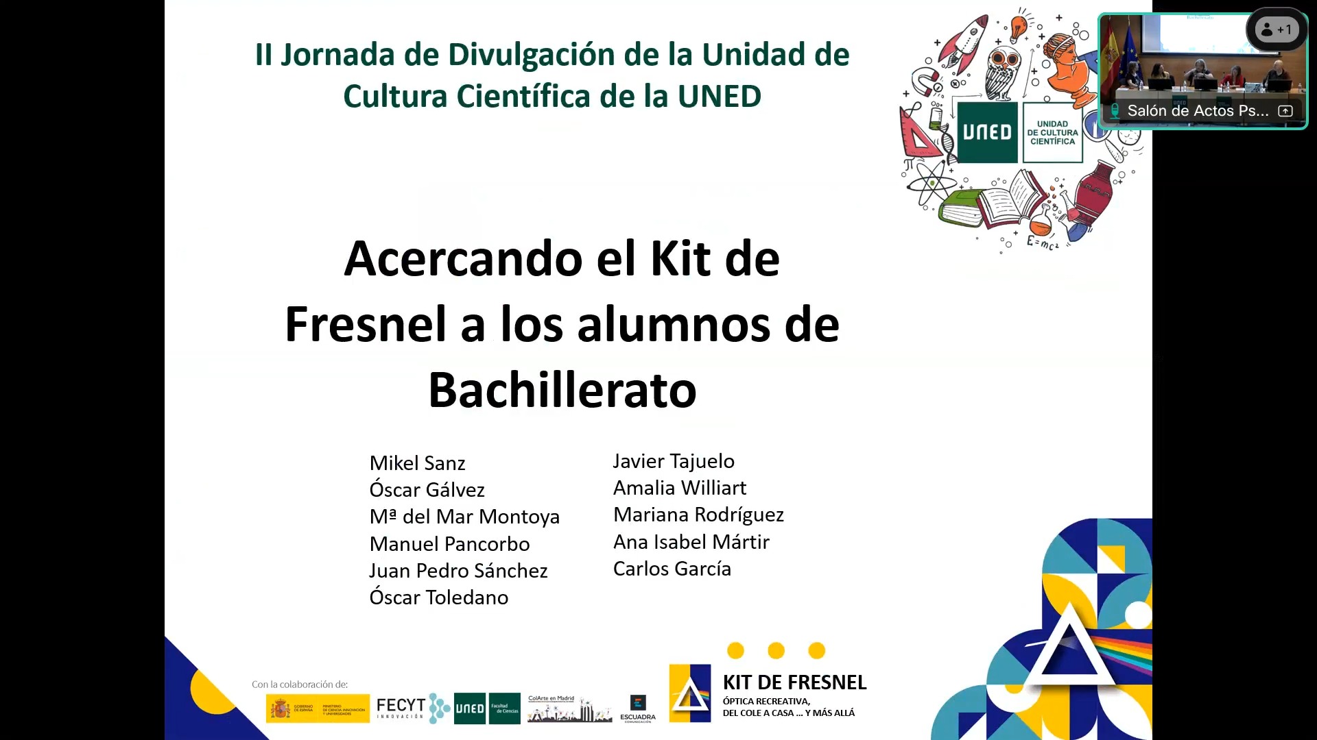 Acercando el Kit de Fresnel a los alumnos de Bachillerato