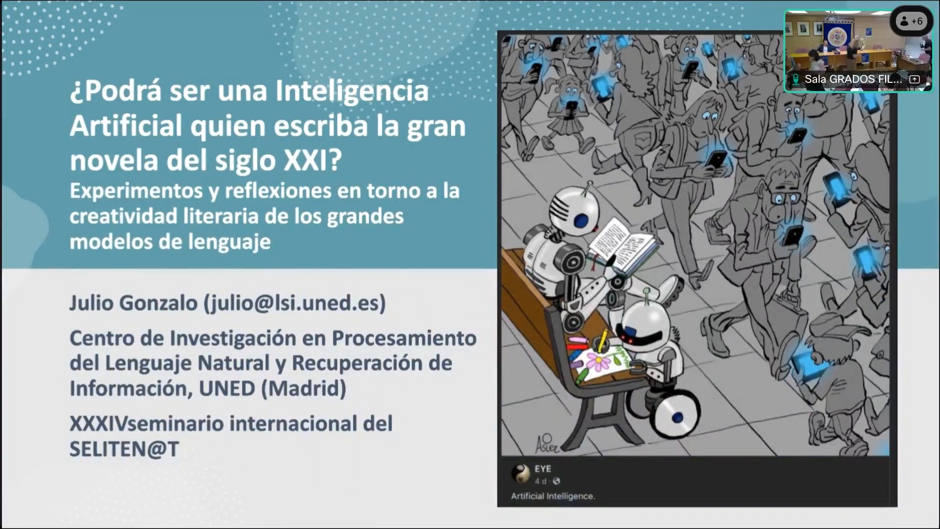 ¿Podrá ser una inteligencia artificial quien escriba la  gran novela del siglo XXI? Experimentos y reflexiones en torno a la creatividad de los  grandes modelos de lenguaje