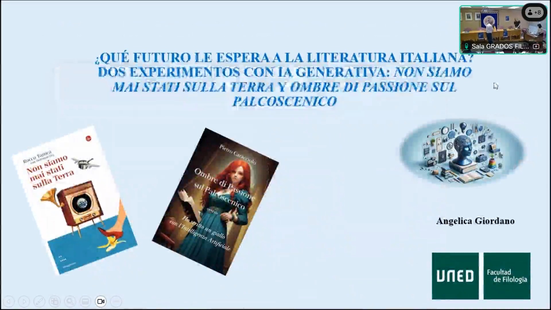 ¿Qué futuro le espera a la  literatura italiana? Dos experimentos con IA Generativa: Ombre di passione sul palcoscenico  y Non siamo mai stati sulla terra