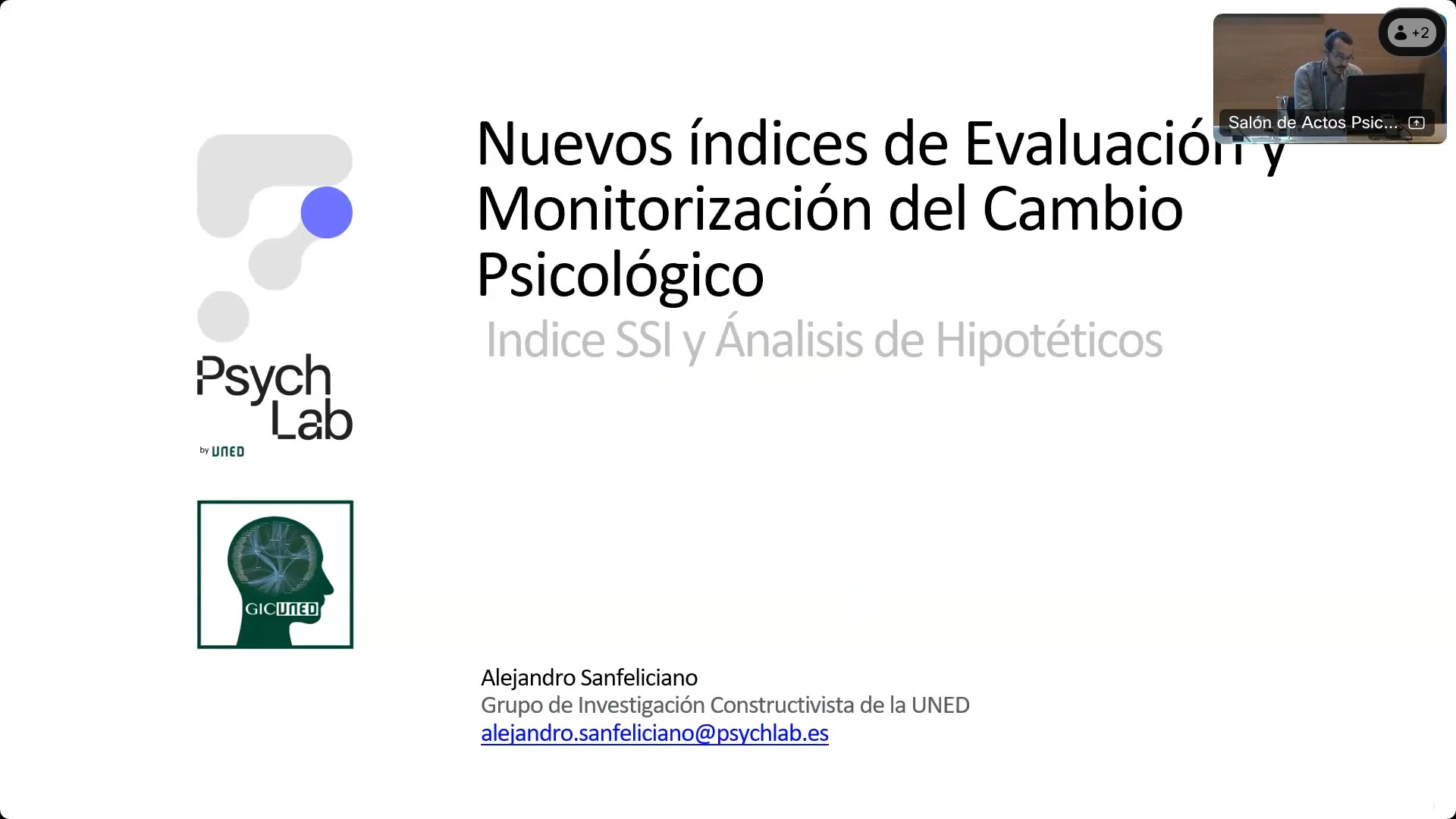 Nuevos Índices de evaluación y monitorización del cambio psicológicos