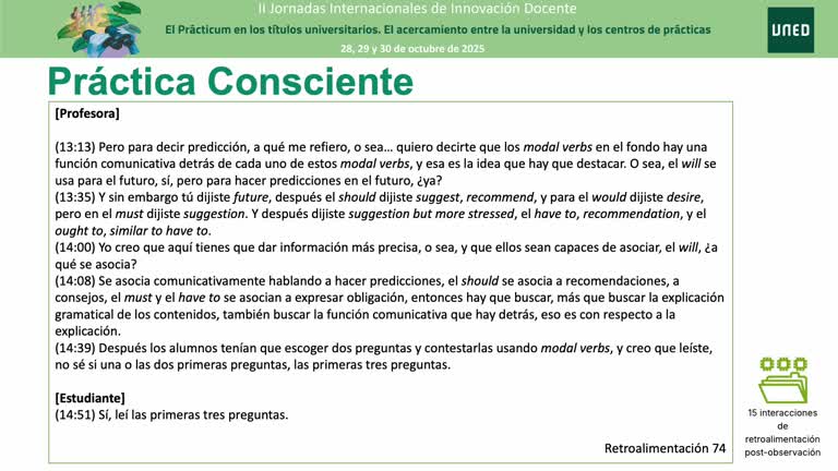 ¿Transmisión o diálogo?: análisis de la retroalimentación post-observación y sus límites para la formación de la autorregulación docente.