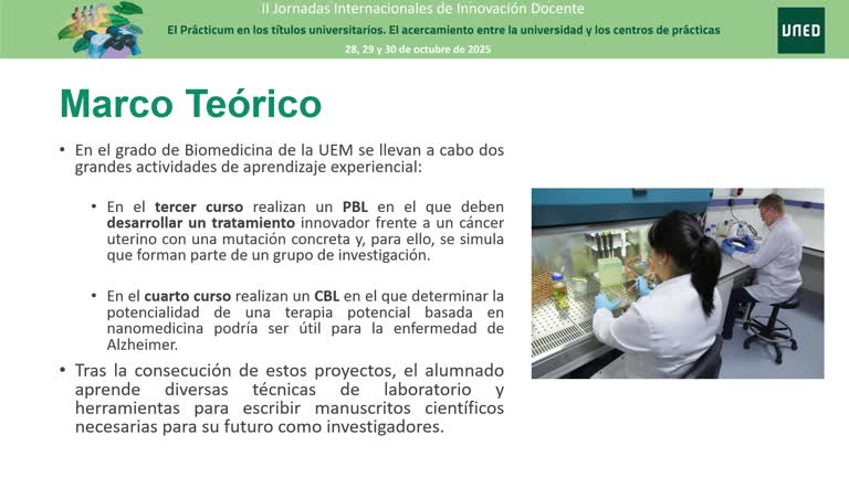 Preparando a los biomédicos del futuro: competencias técnicas y blandas mediante PBL y CBL