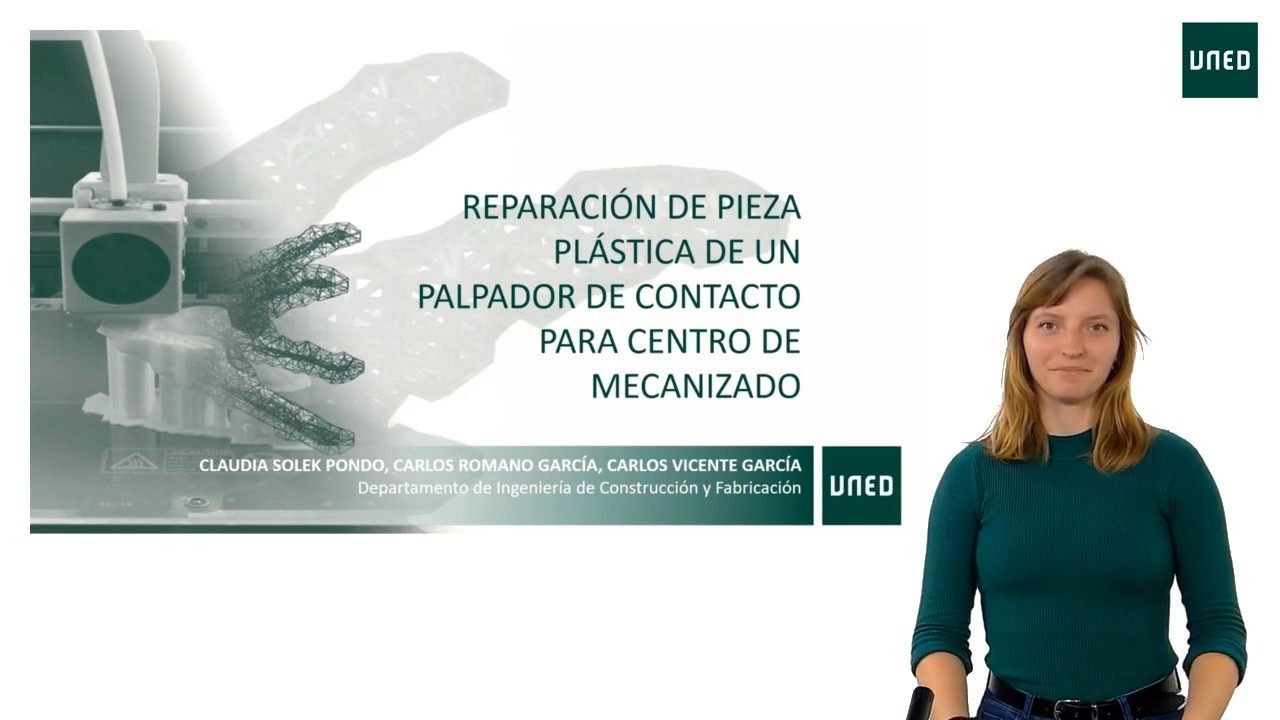 Reparación de pieza plástica de un palpador de contacto para centro de mecanizado