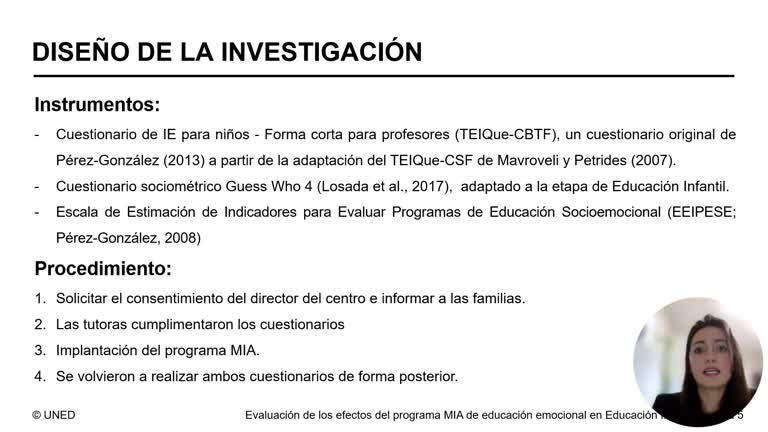 Evaluación de los efectos del programa "mia" de educación emocional en educación infantil