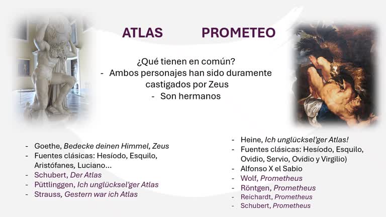 La presencia de héroes mitológicos en el lied: el caso de Prometeo y Atlas