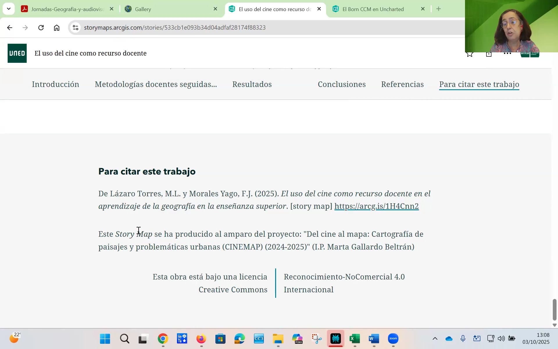 El uso del cine como recurso docente en el aprendizaje de la geografía en la enseñanza superior