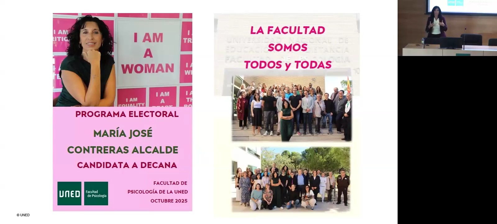 Acto campaña electoral Facultad de Psicología