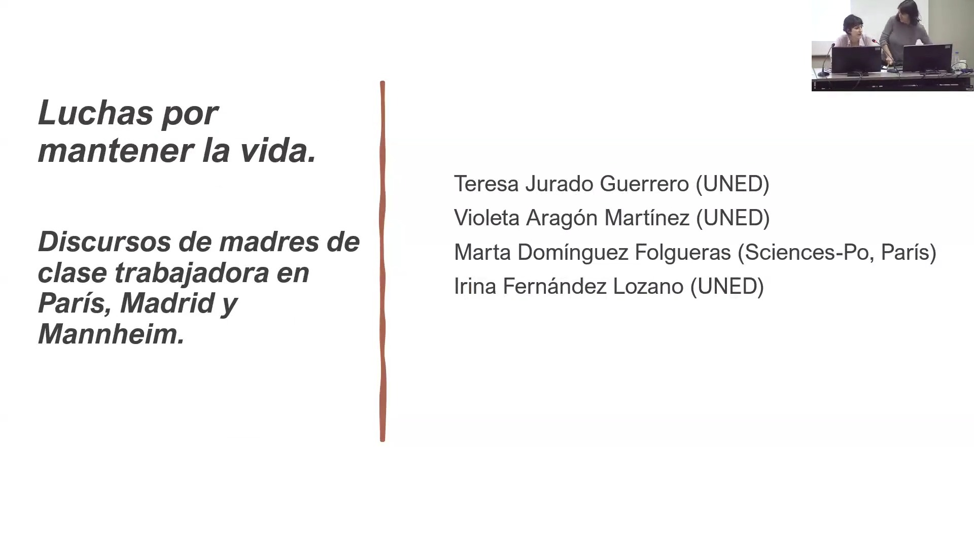 Luchas por mantener la vida. Discursos de madres de clase trabajadora en París, Madrid y Mannheim