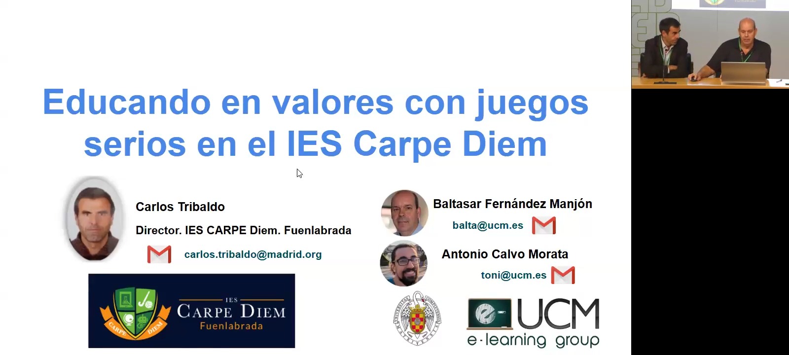 Educando en valores con juegos serios en el IES Carpe Diem