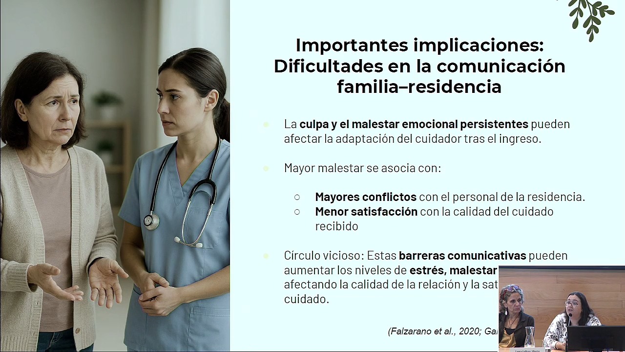 El cuidado familiar de una persona con demencia tras el ingreso en una residencia