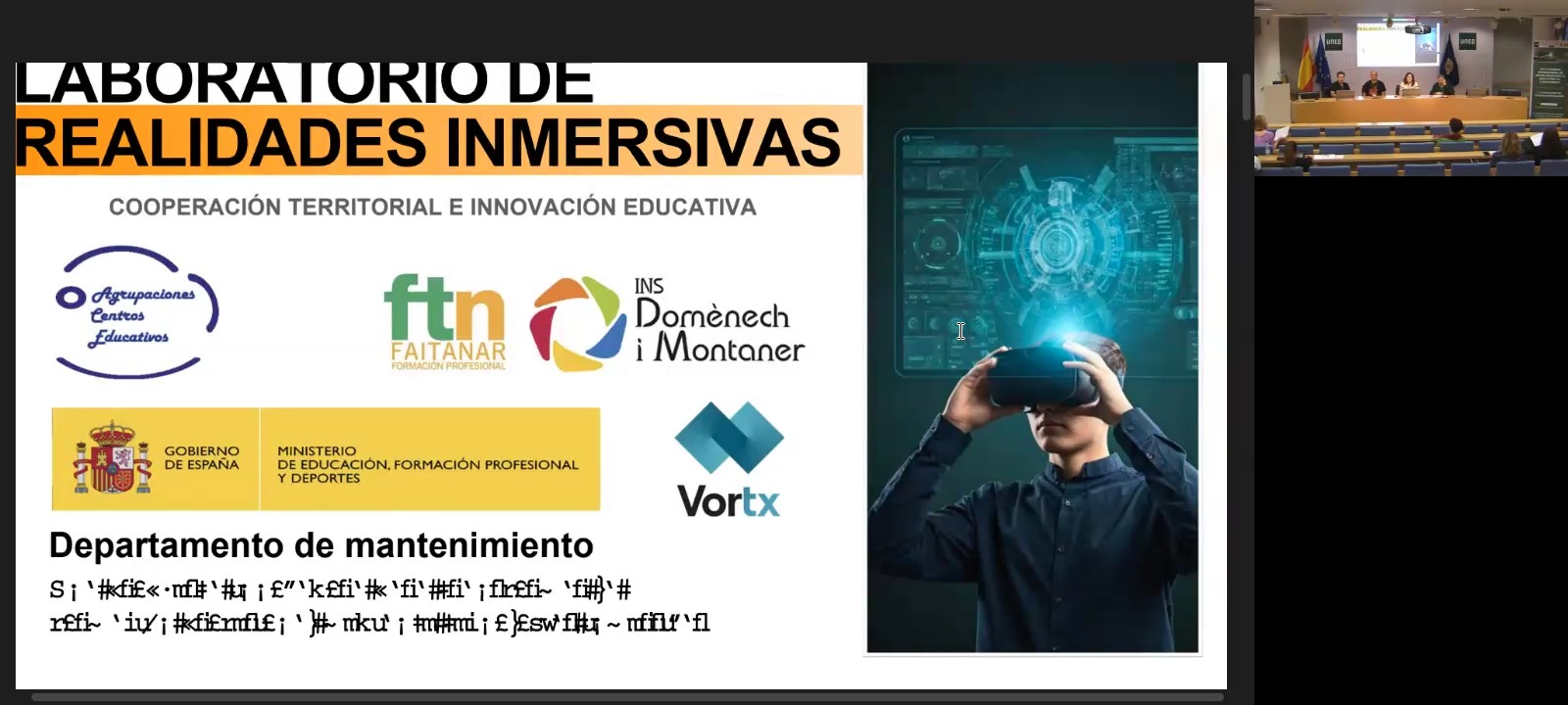 Laboratorio de tecnologías inmersivas (actividades multidisciplinares desarrolladas con RV, RA…)
