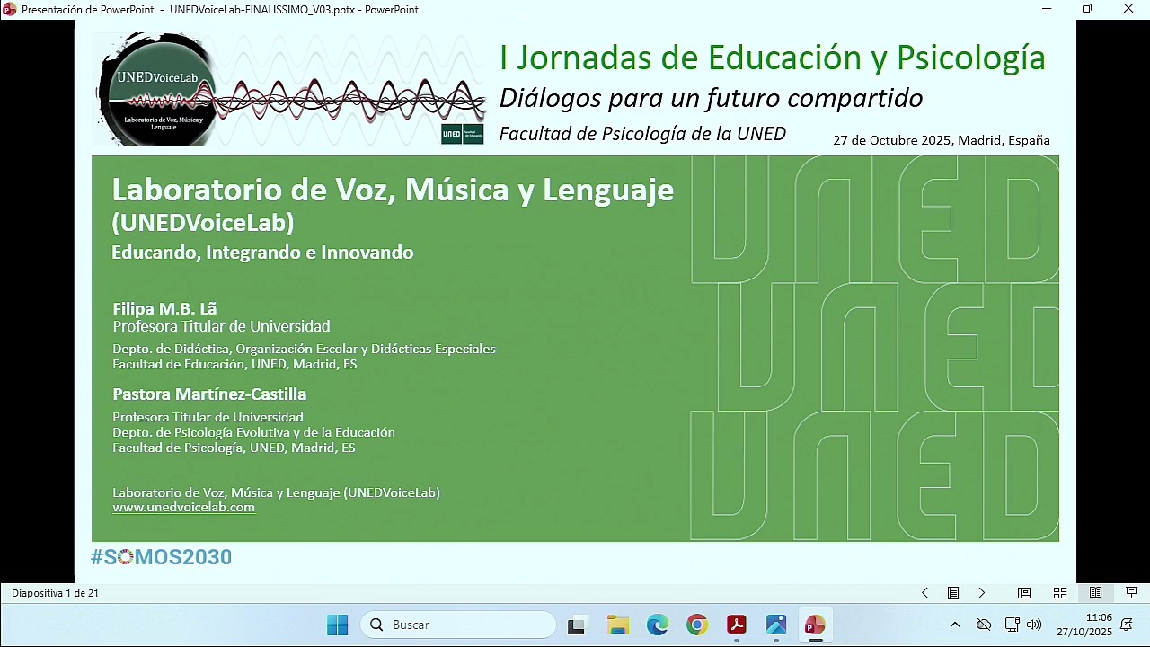 Laboratorio de Voz, Música y Lenguaje (UNEDVoiceLab): Educando, Integrando e Innovando.