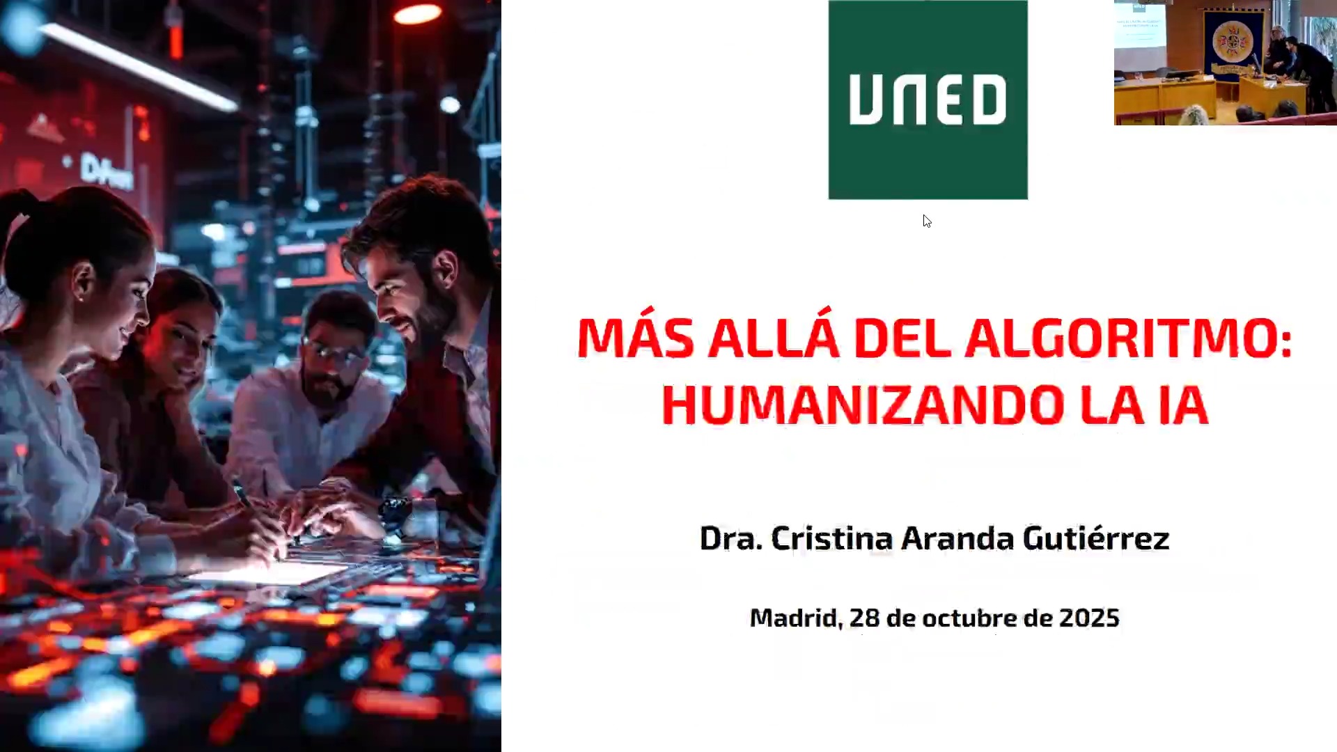 Conferencia «Más allá del Algoritmo: humanizando la IA»