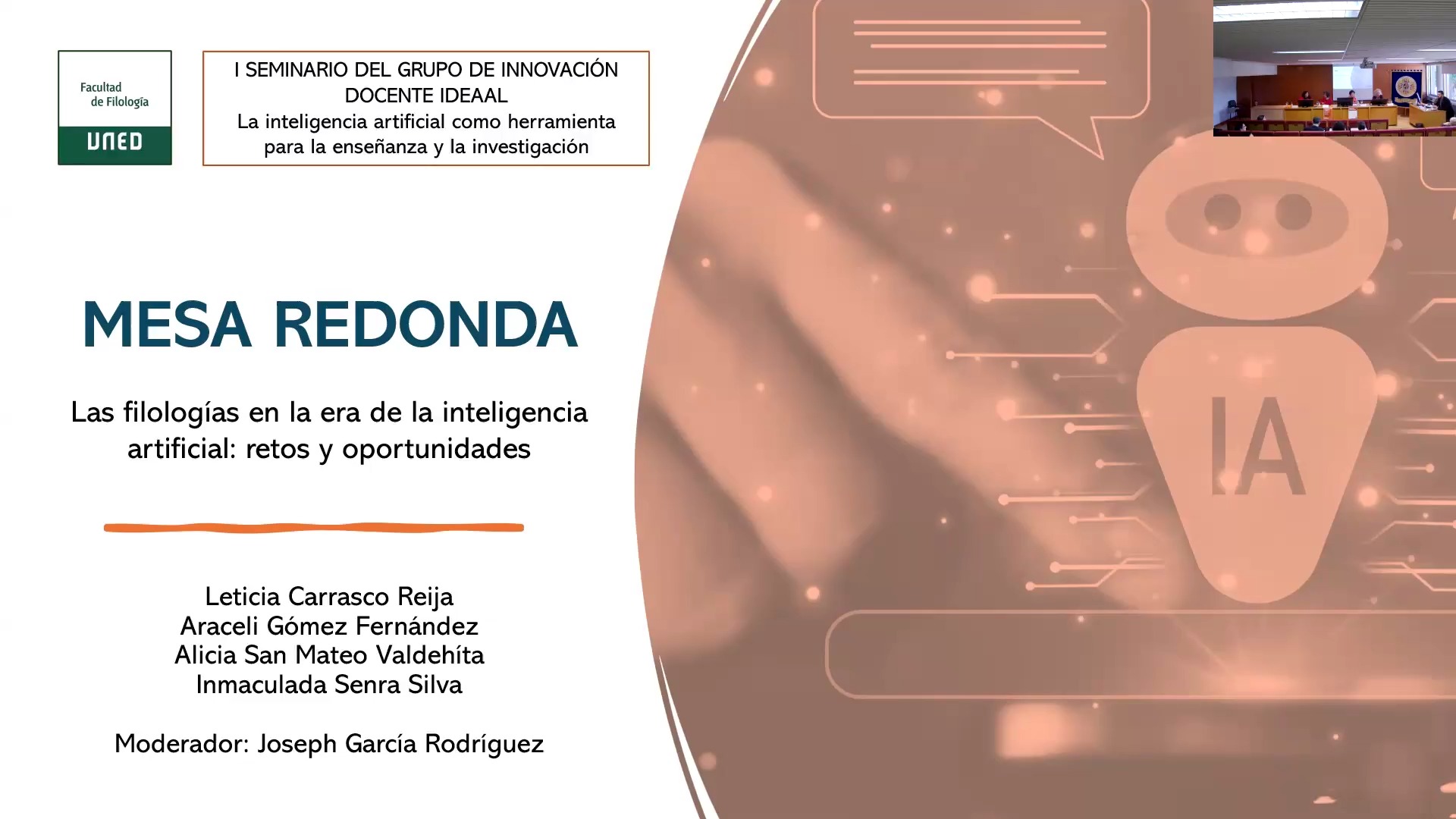 Mesa redonda «Las filologías en la era de la inteligencia artificial: retos y oportunidades»