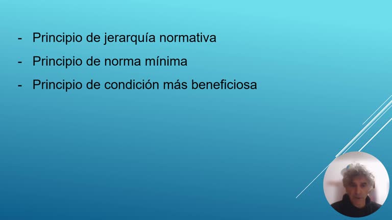 Principios de aplicación de las fuentes del derecho de trabajo