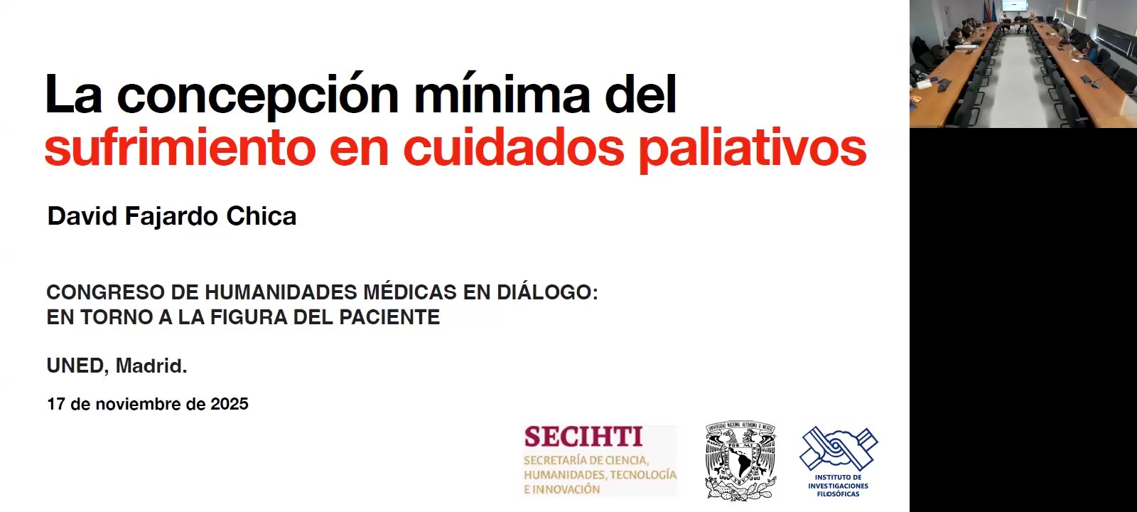 Sufrimiento mínimo en contexto paliativo