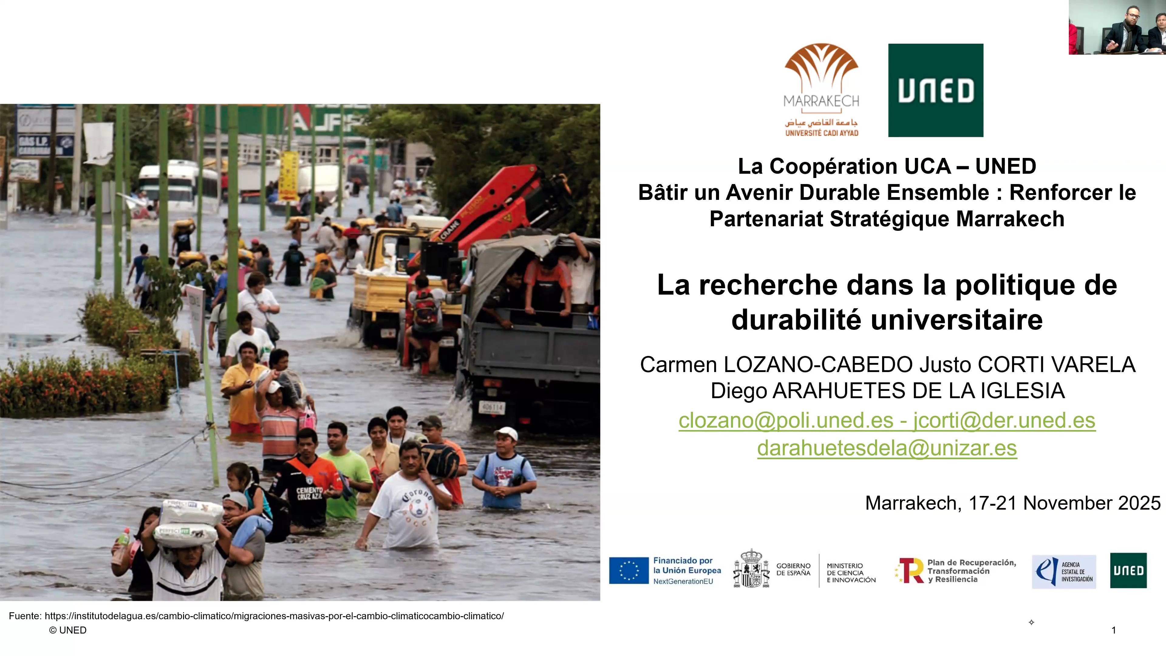 Mesa redonda 2: La investigación en la política de sostenibilidad universitaria