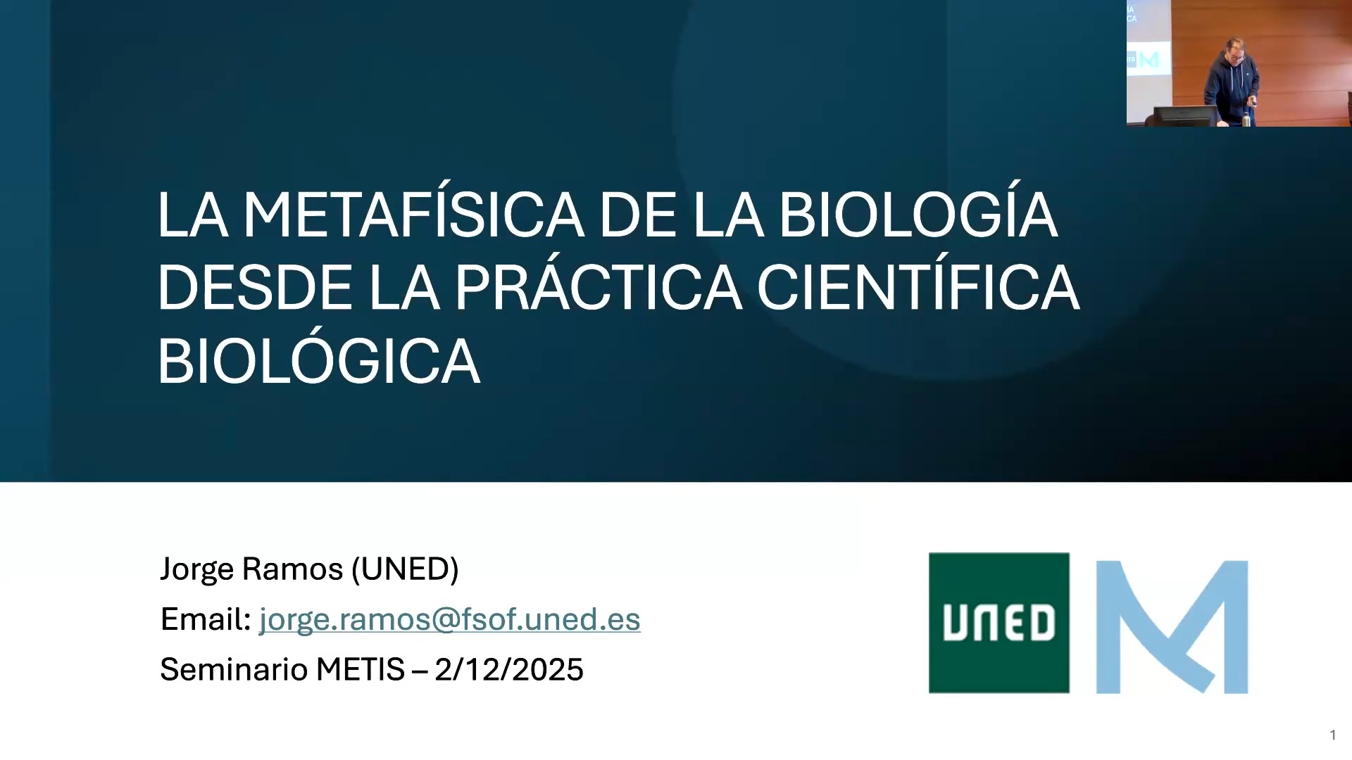 La metafísica de la biología desde la práctica científica biológica