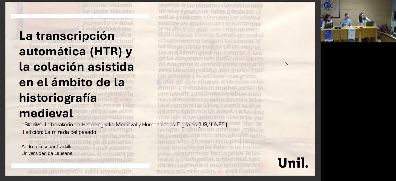 La transcripción automática (HTR) y  la colación asistida en el ámbito de la historiografía medieval