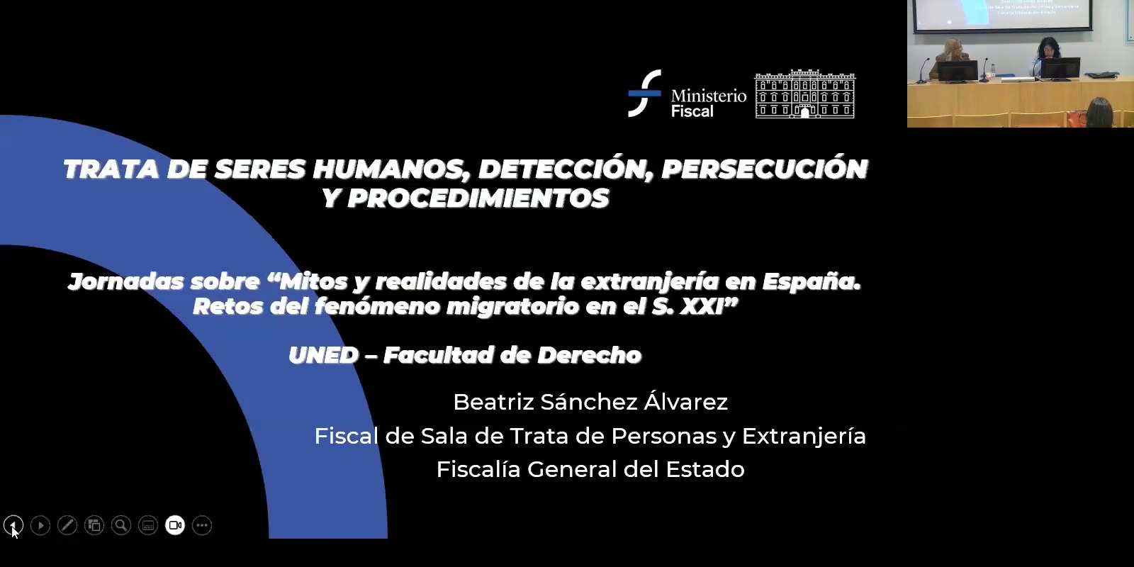 Trata de Seres Humanos, detección, persecución y procedimientos