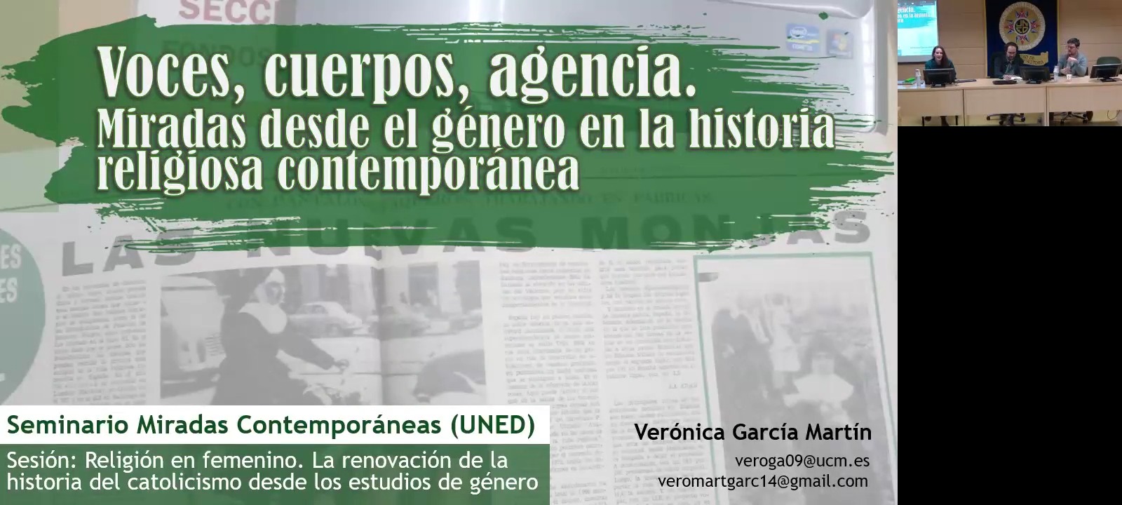 Voces, cuerpos, agencia. Miradas desde el género en la historia religiosa contemporánea