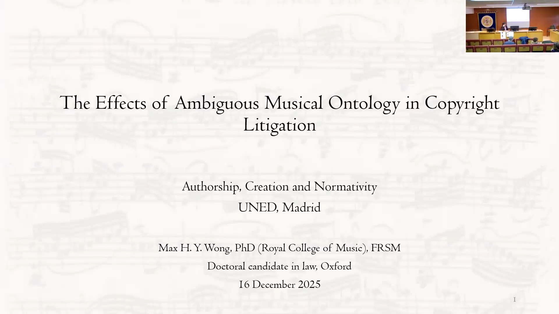 The Effects of Ambiguous Musical Ontology in Copyright Litigation