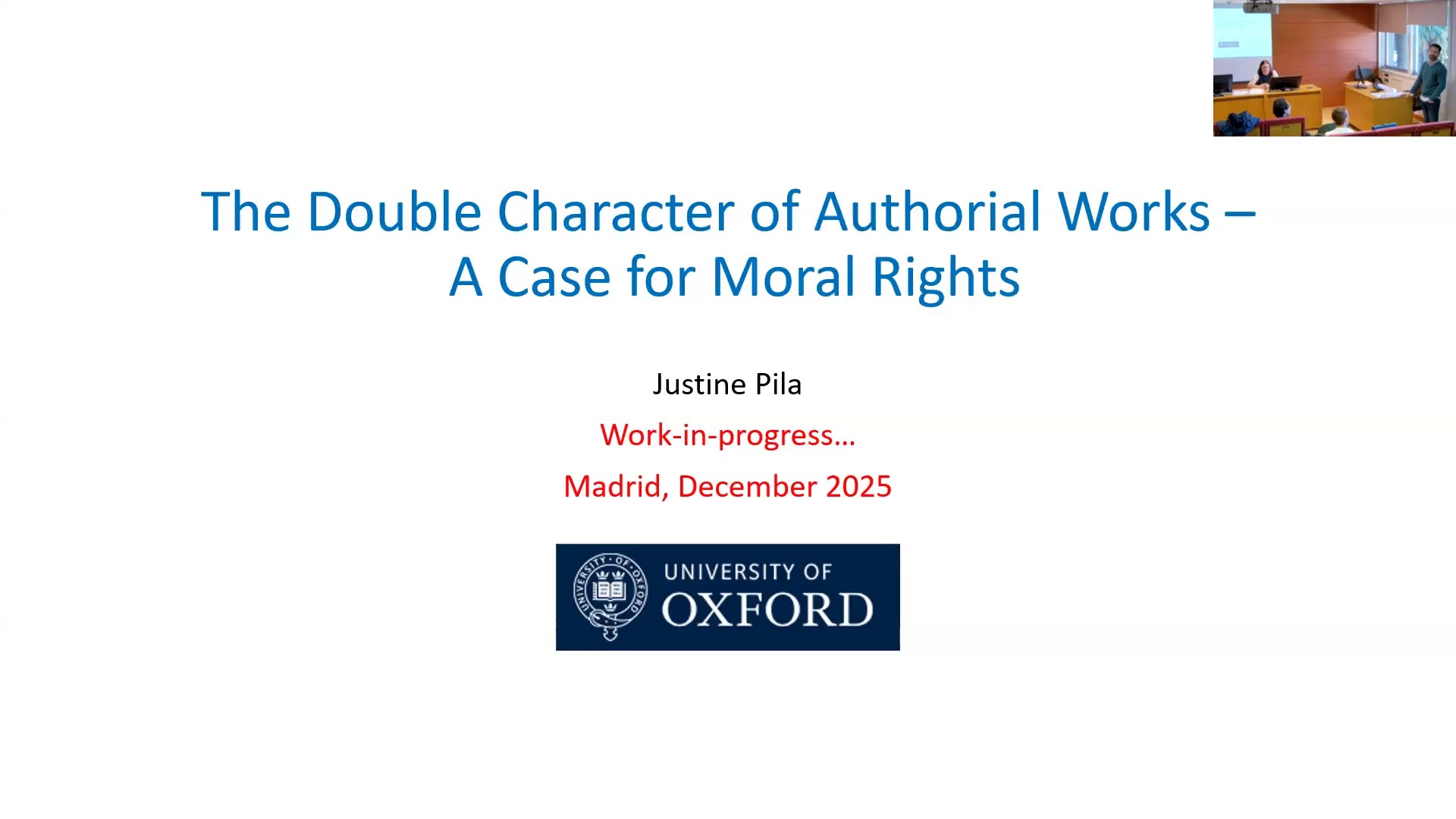 The Double Character of Authorial Works — A Case for Moral Rights