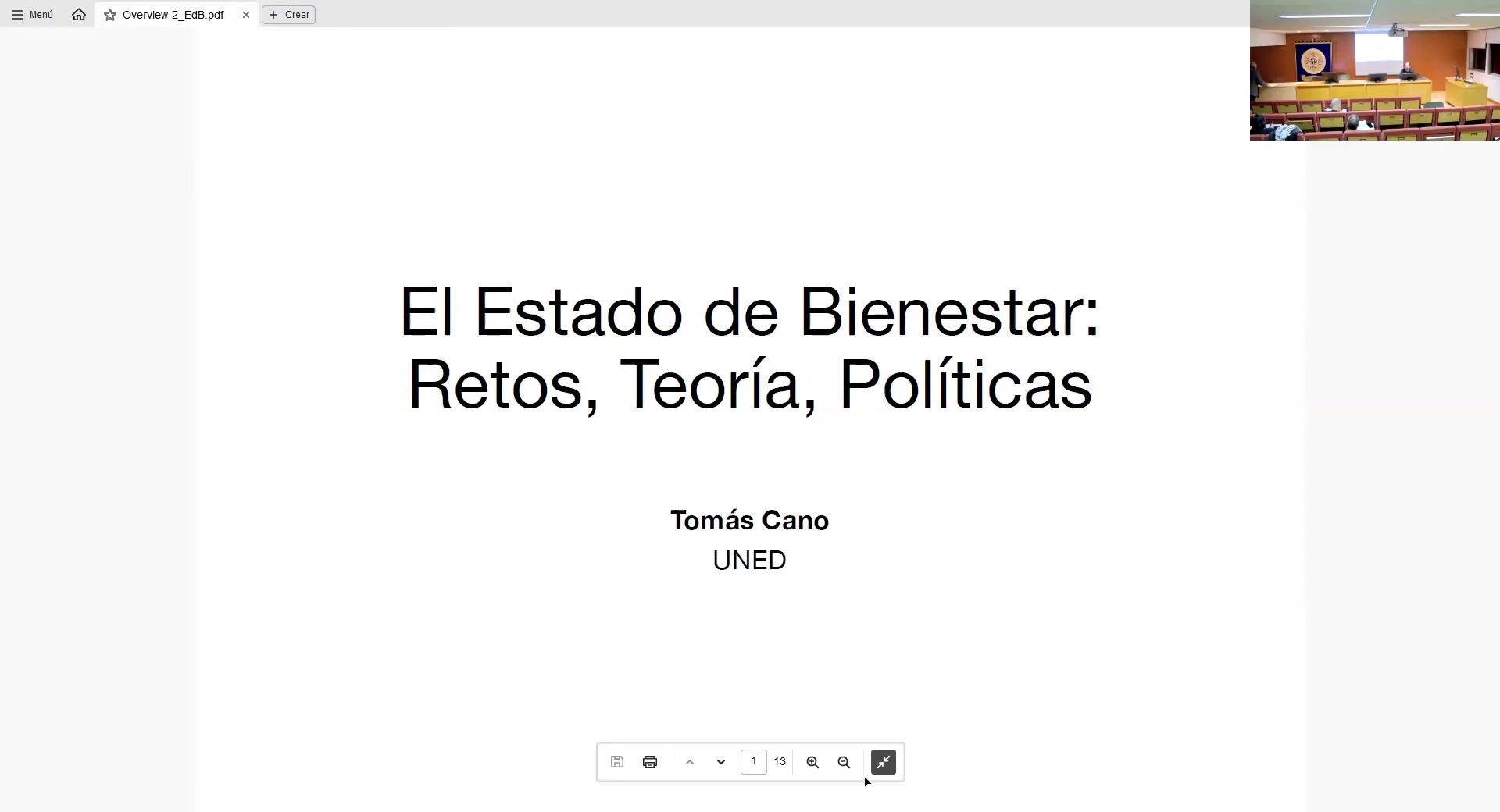 Estado de Bienestar y problemas Sociales