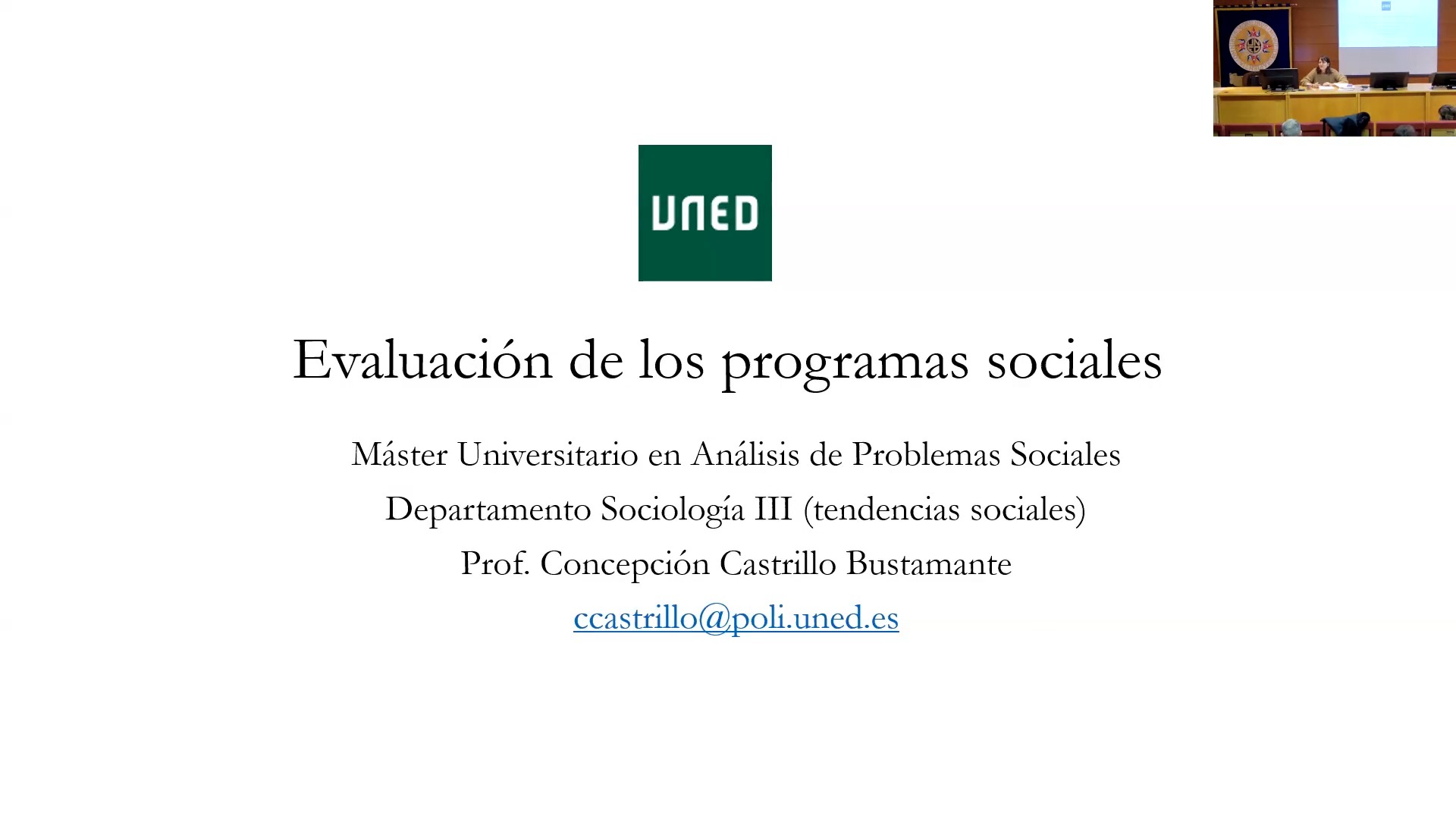 Evaluación de los programas sociales