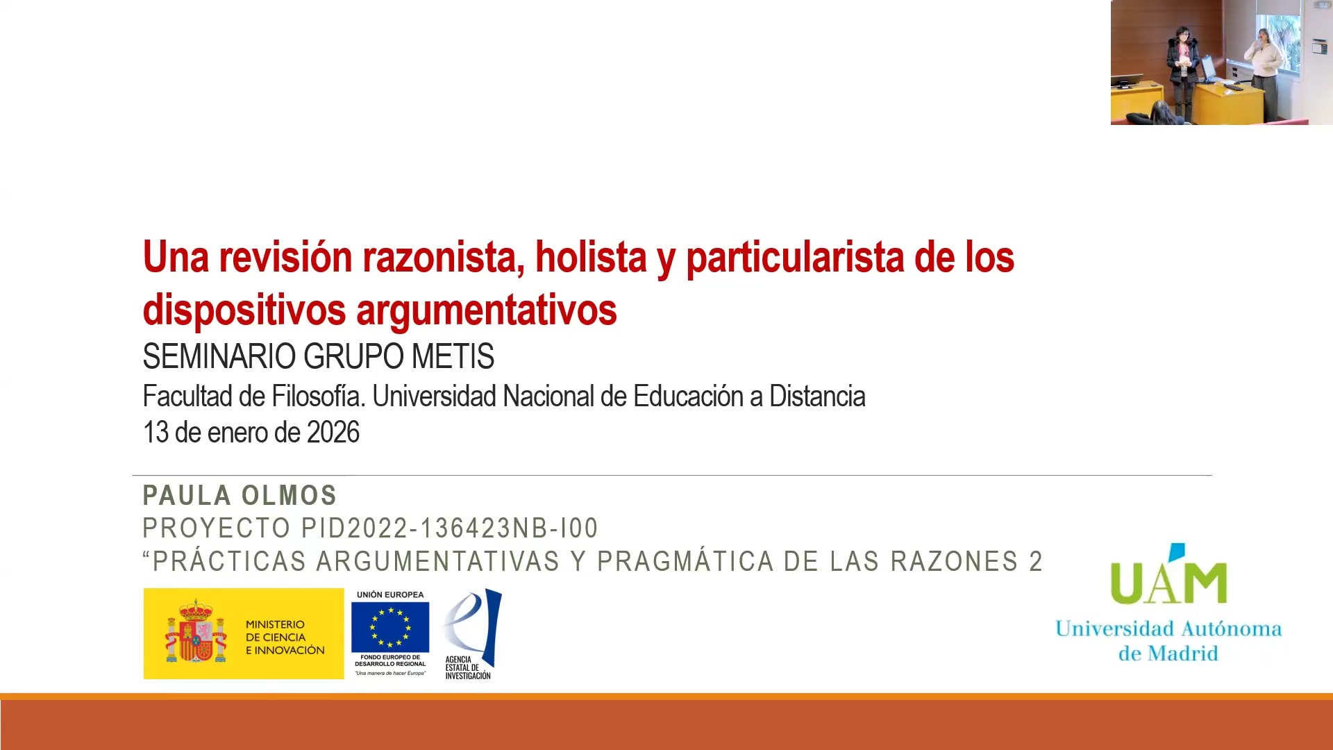 Una revisión razonista, holista y particularista de los dispositivos argumentativos