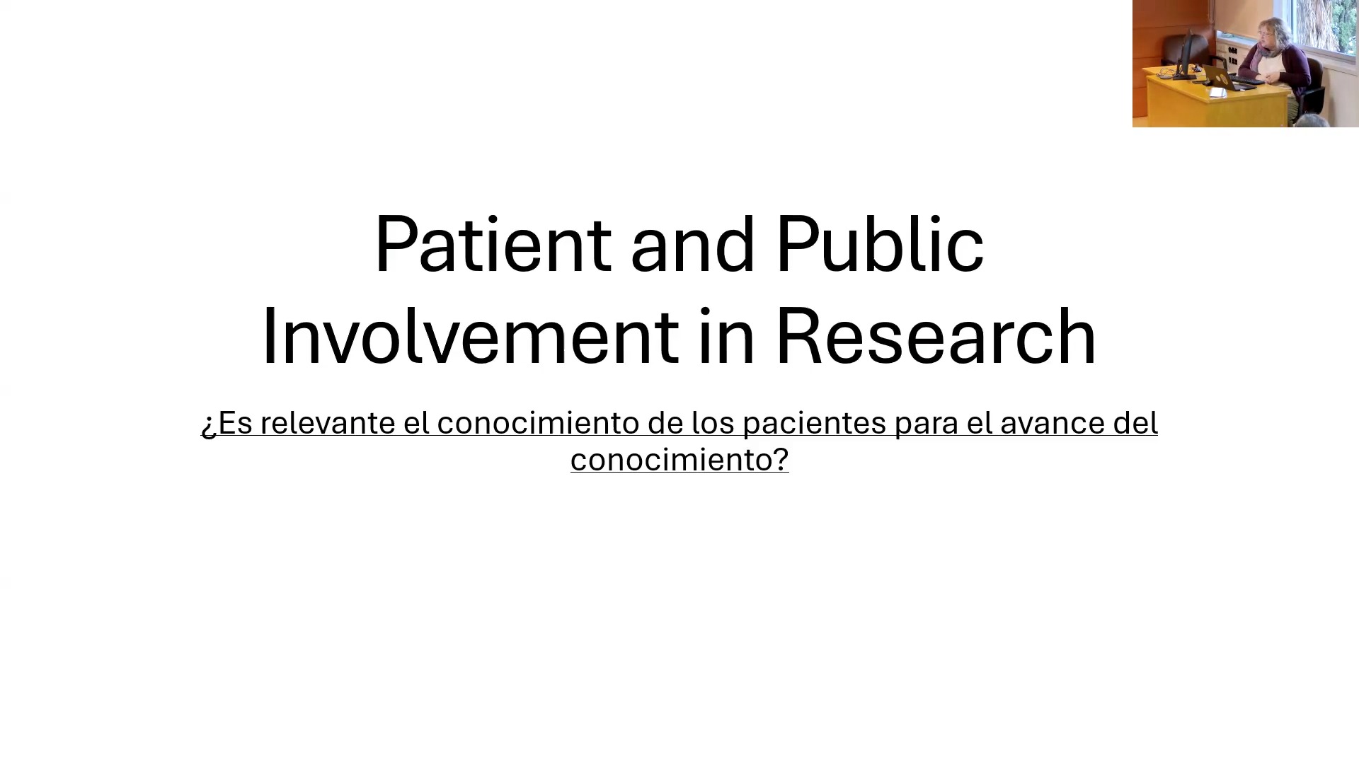 Agata Bąk: Im-pacientes: ¿es relevante el conocimiento de los pacientes para el avance del conocimiento?