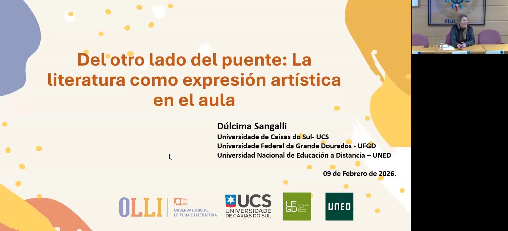 Conferencia del Grupo e Investigación: Humanidades Transversales: Género, Infancia, Literaturas y Culturas.