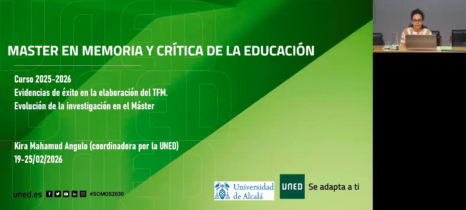 Evidencias de éxito en la elaboración del TFM. Evolución de la investigación en el Máster.