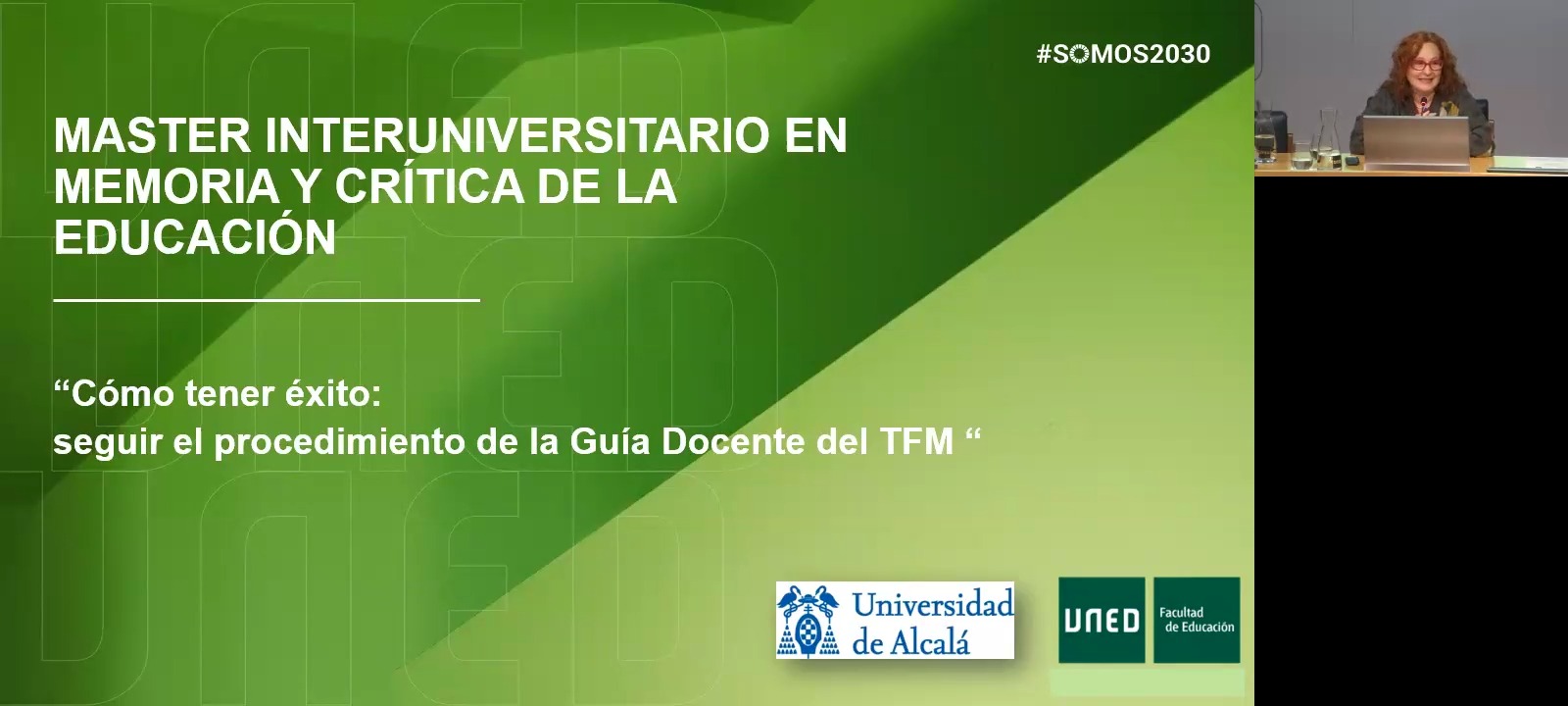 Cómo tener éxito: seguir el procedimiento de la Guía Docente del TFM.