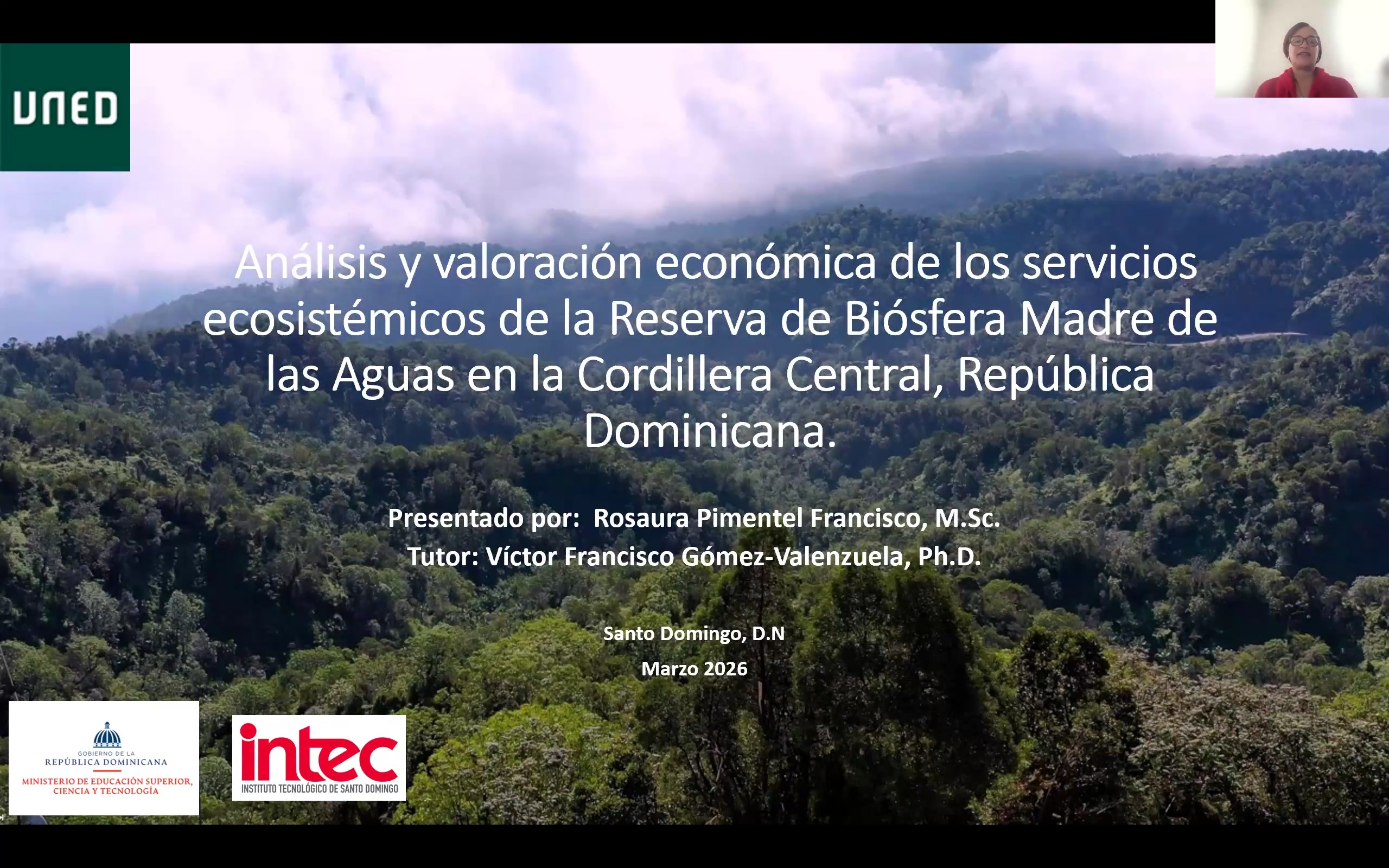 Análisis y valoración de los servicios ecosistémicos de la Reserva de Biosfera Madre de las Aguas en la Cordillera Central, República Dominicana
