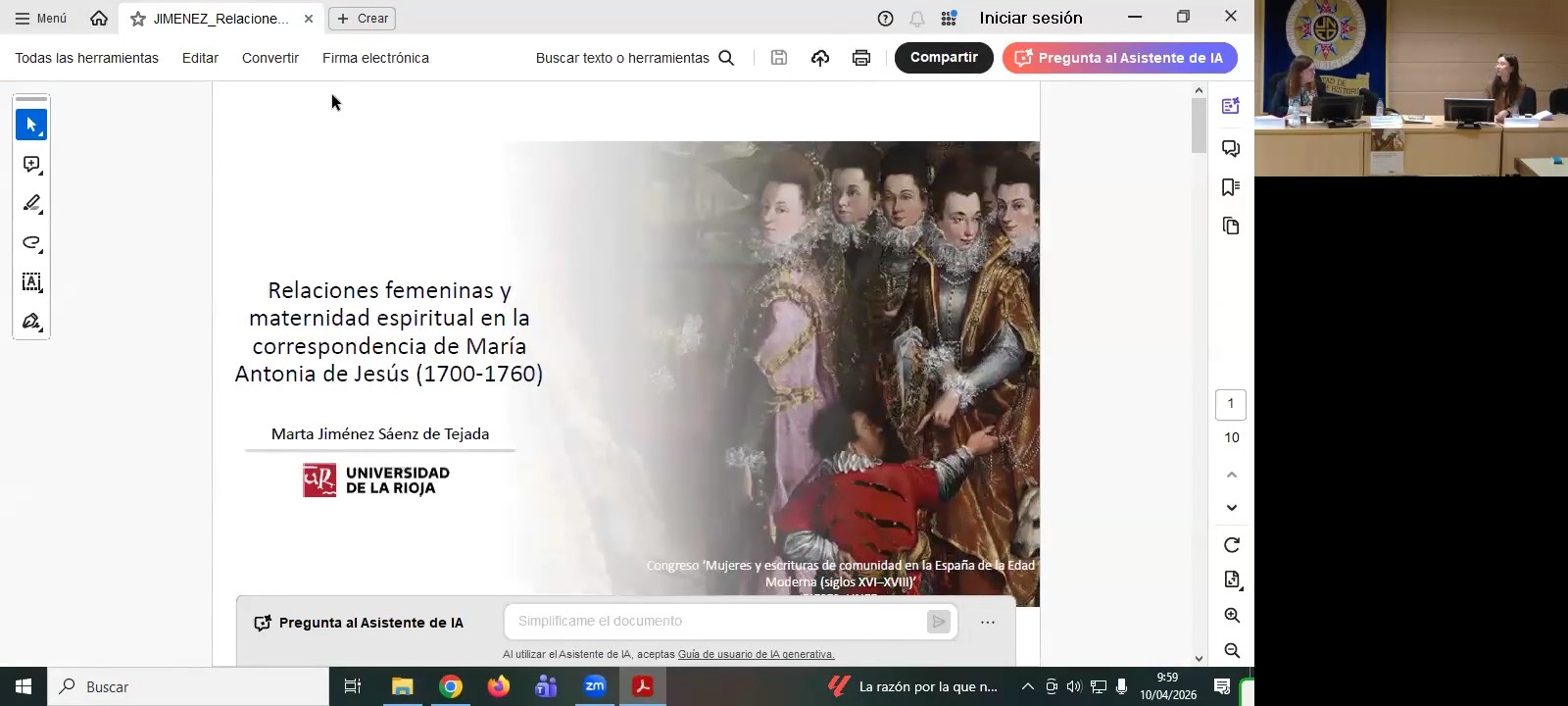 Relaciones femeninas y maternidad espiritual en la correspondencia de María Antonia de Jesús (1700-1760)