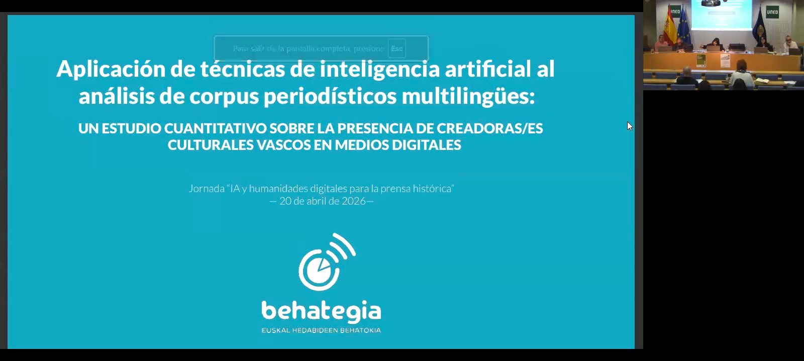 Aplicación de técnicas de inteligencia artificial al análisis de corpus periodísticos multilingües: un estudio cuantitativo sobre la presencia de creadoras/es culturales vascos en medios digitales