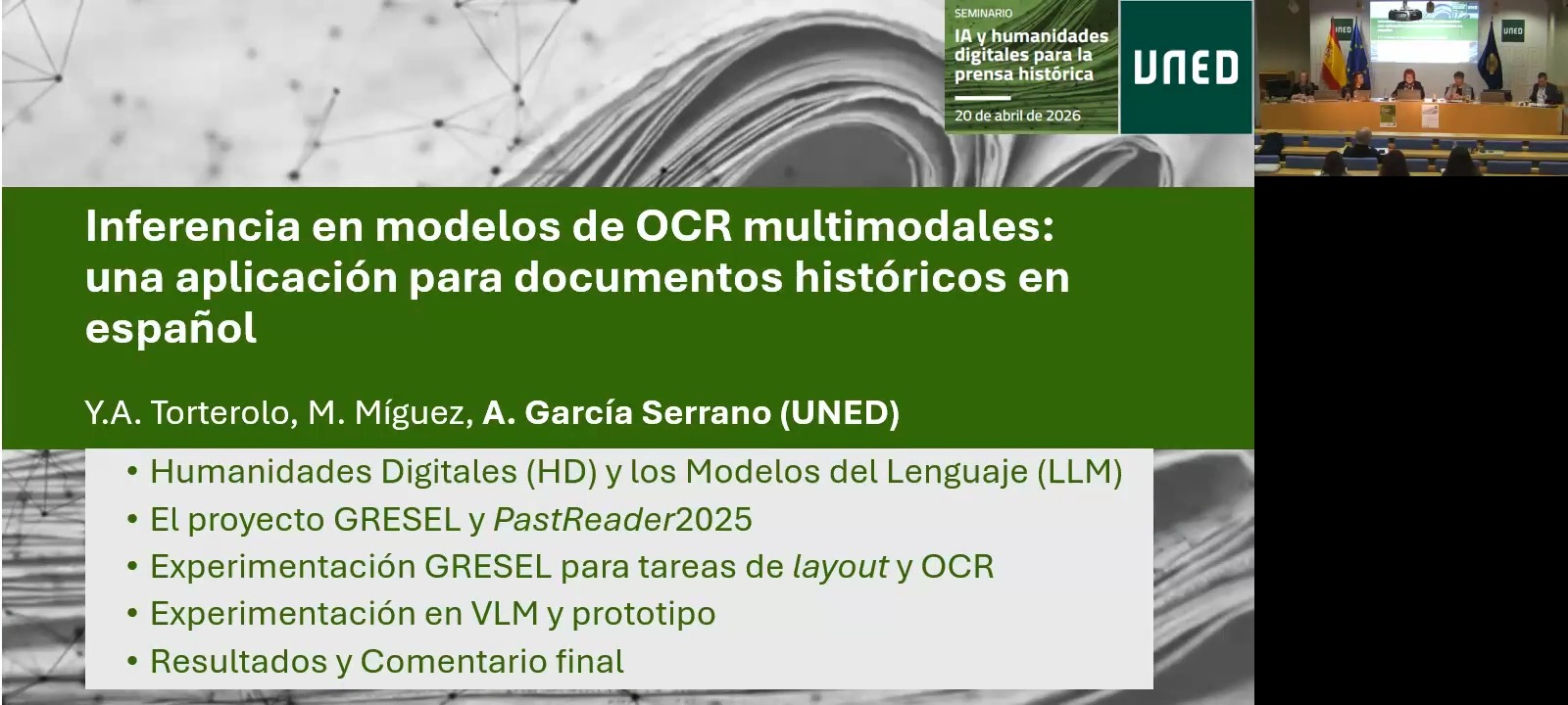 Inferencia en modelos de OCR multimodales: una aplicación para documentos históricos en español