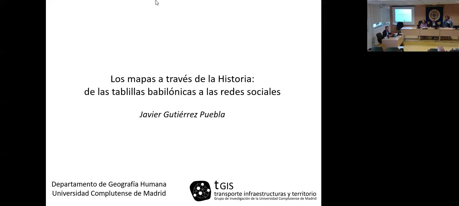 Lección inaugural: Los mapas a través de la Historia: de las tablillas babilónicas a las redes sociales