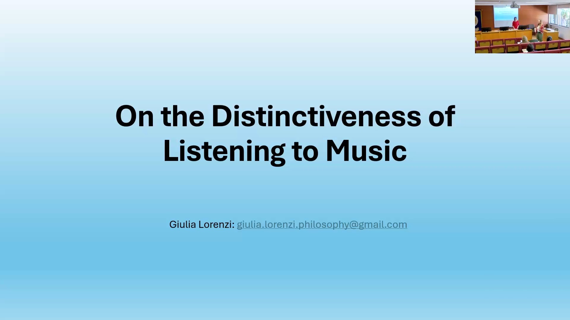 On the distinctiveness of listening to music