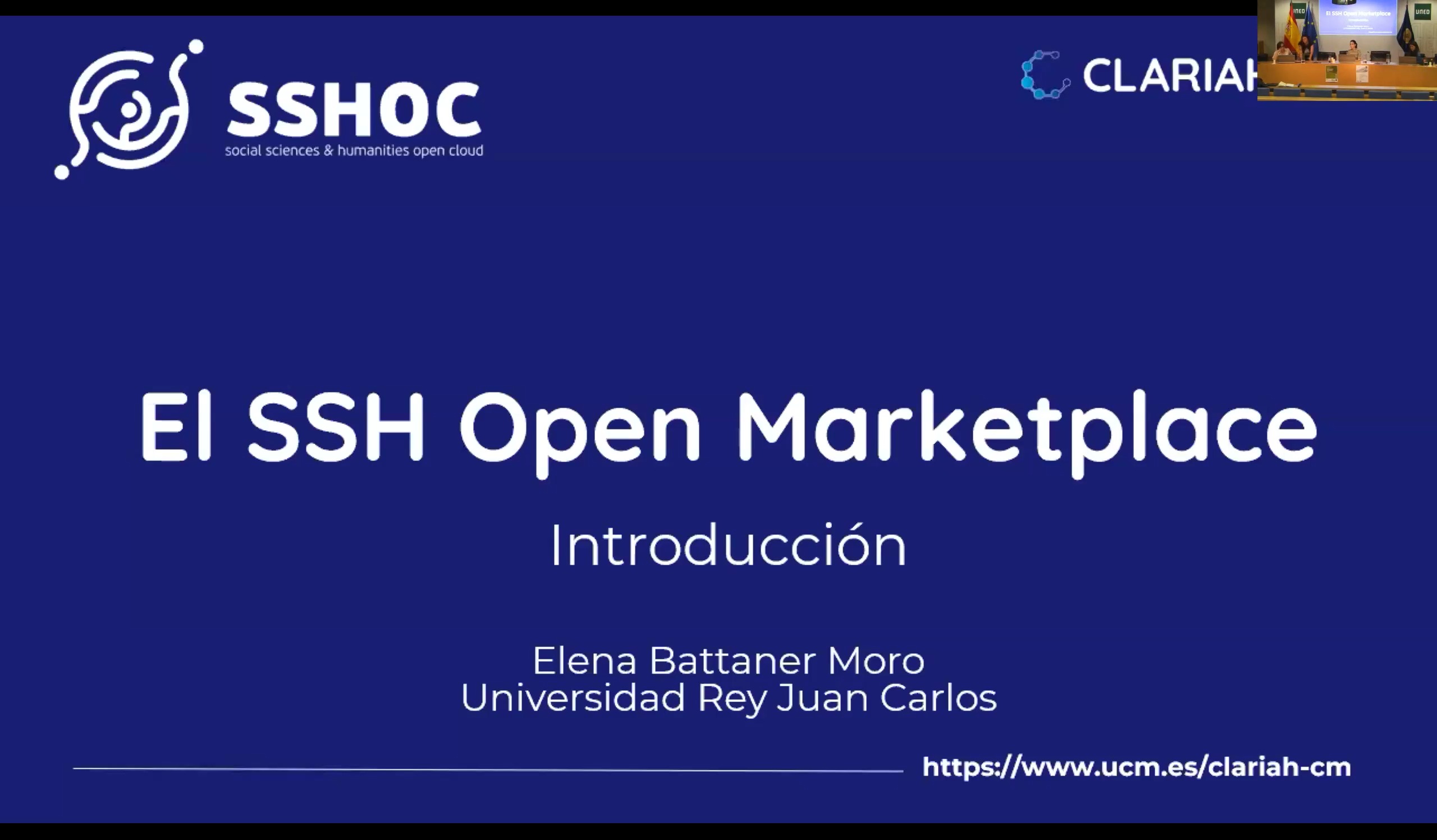 El Social Sciences and Humanities Open Marketplace  (SSHOMP). Introducción y primeros pasos